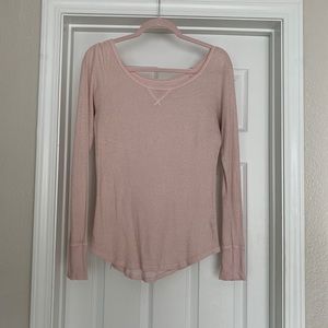 Waffle Knit Shimmery Long Sleeve